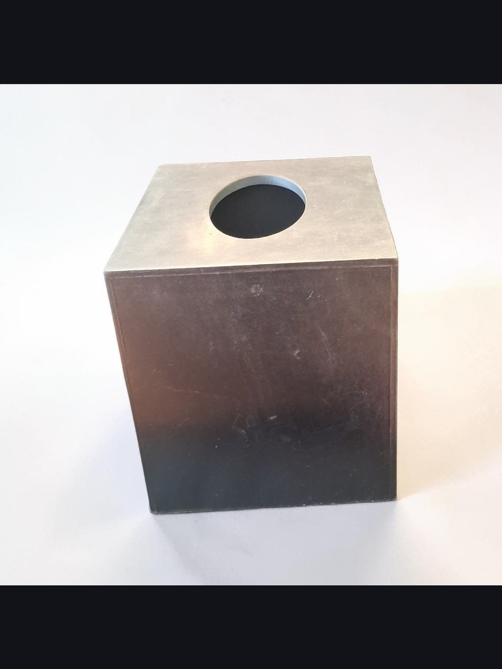 Wooden Silver Metal Square Tissue Box Cover